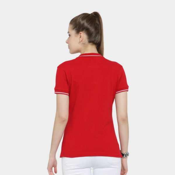 Women red polo hot sale